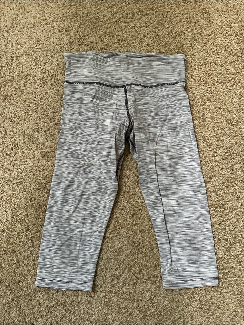 Grey Striped Leggings
